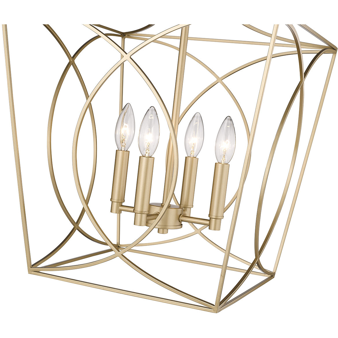 Tracy 4 Light 16 inch Painted Modern Gold Pendant Ceiling Light